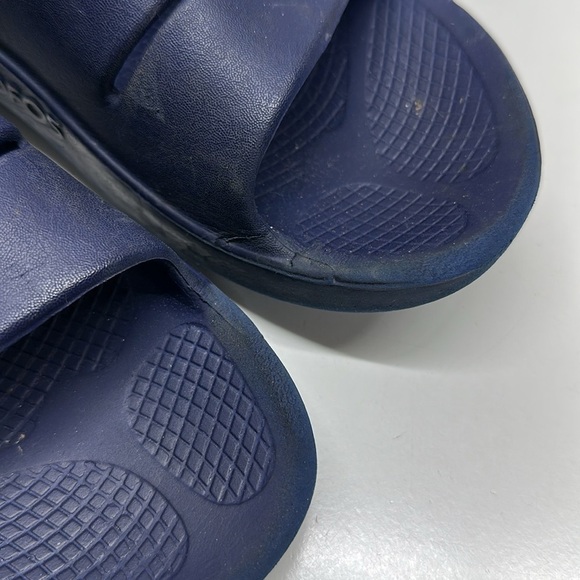 Oofos ooahhh Sandal Slides Slip On Orthopedic Shoes Navy Blue Womens Size 11 - Picture 6 of 9